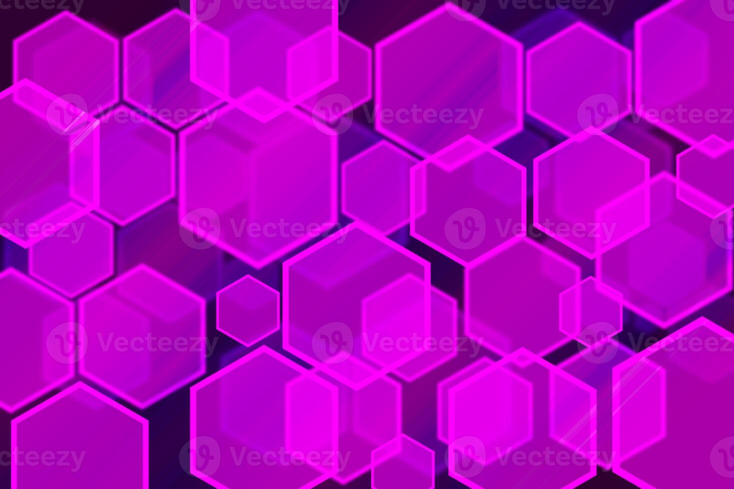 Lights bokeh. Abstract hexagon background for design. photo