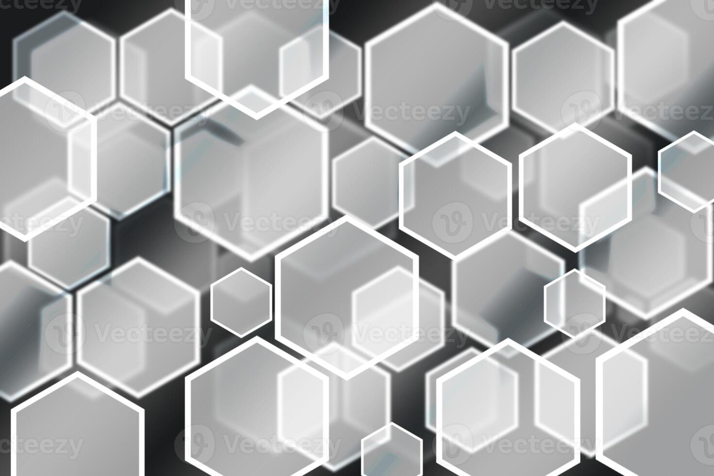 Lights bokeh. Abstract hexagon background for design. photo