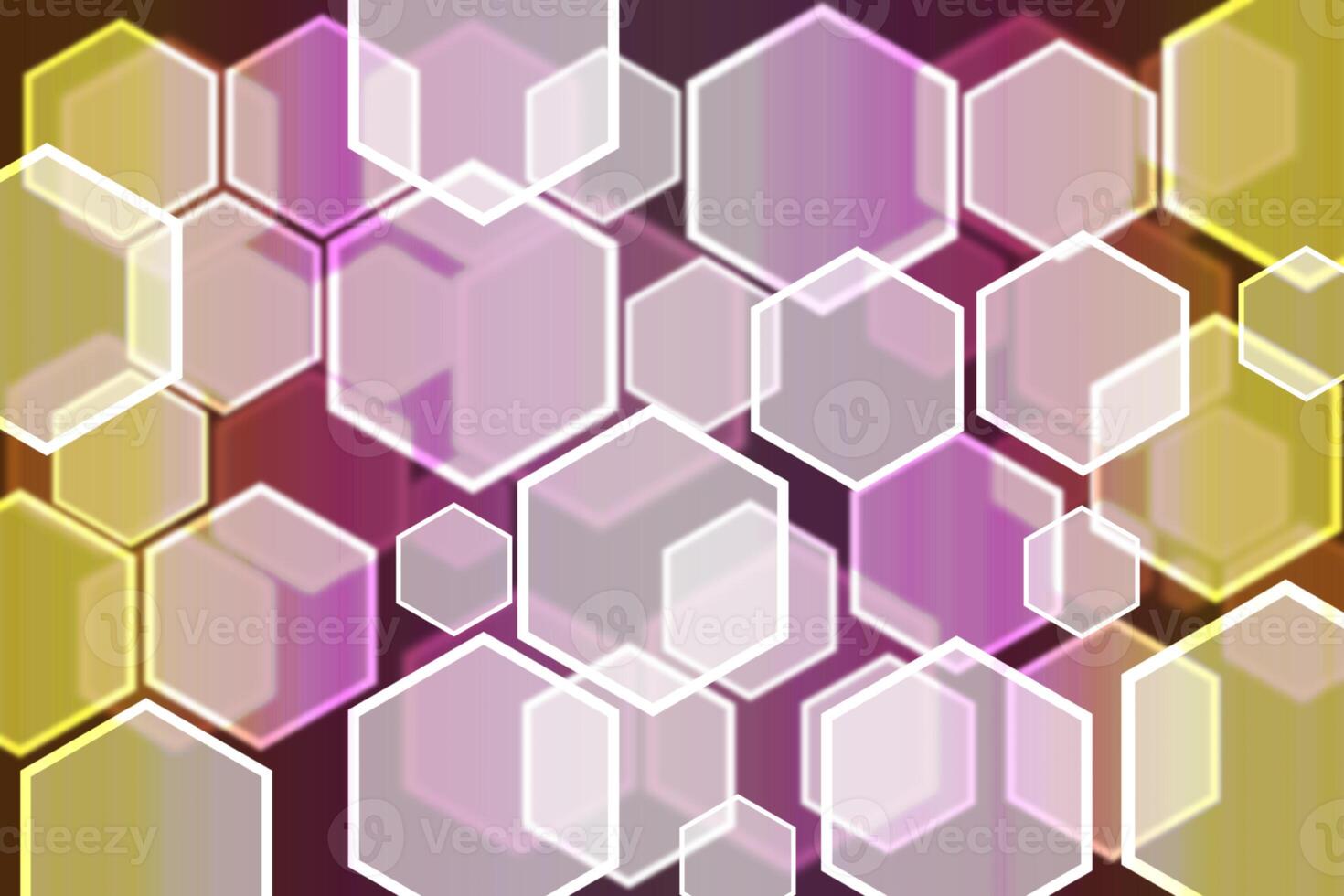 Lights bokeh. Abstract hexagon background for design. photo