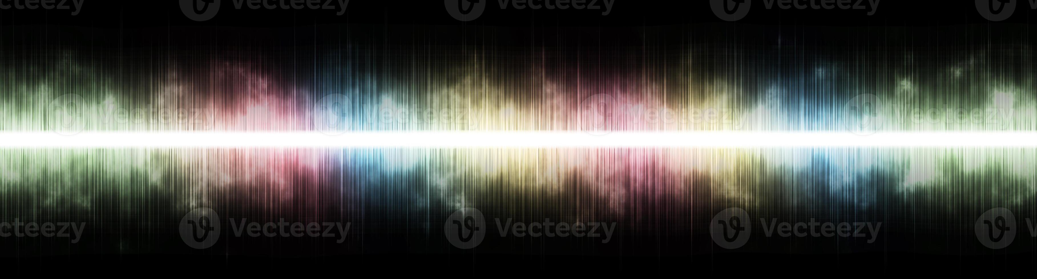 Abstract background. Digital sound with wave colored rainbow. photo