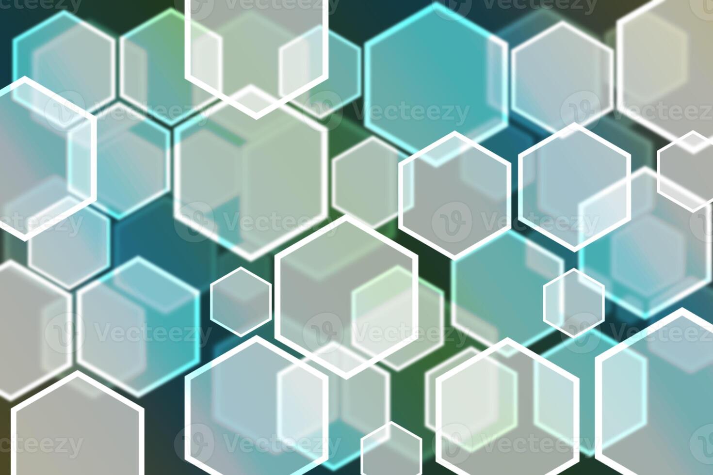 Lights bokeh. Abstract hexagon background for design. photo