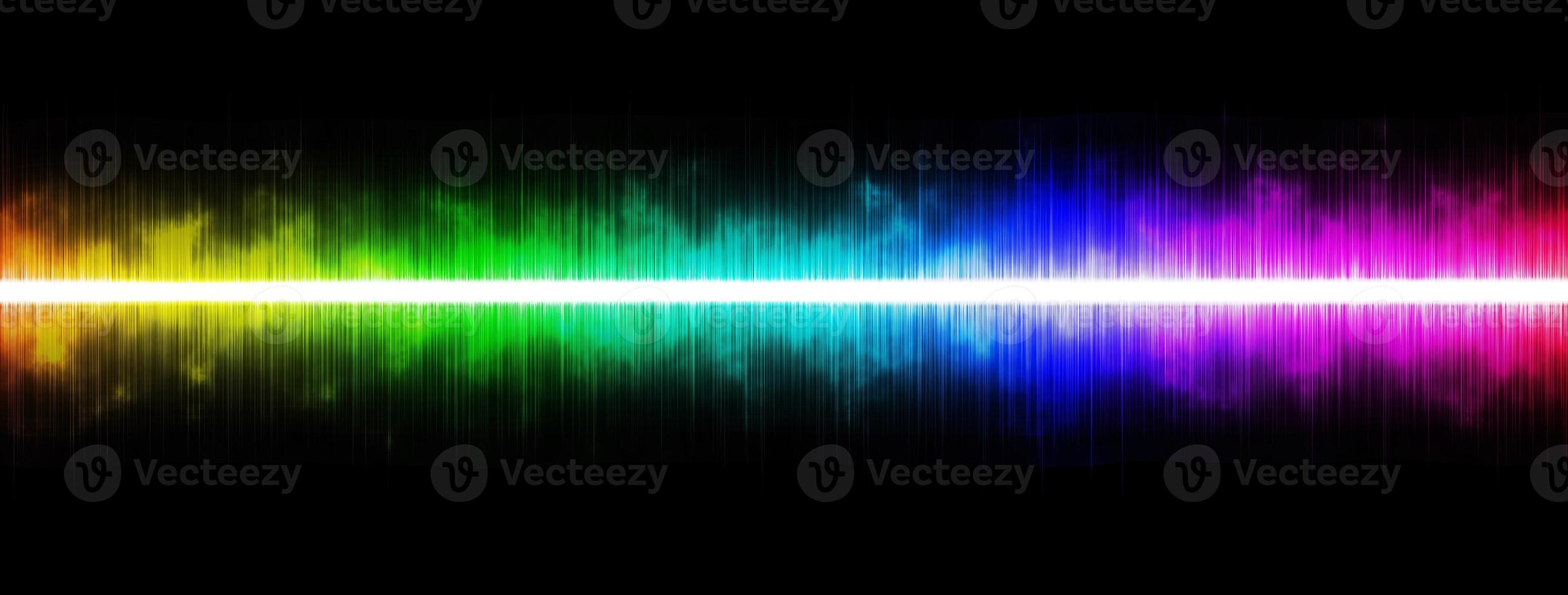 Abstract background. Digital sound with wave colored rainbow. photo