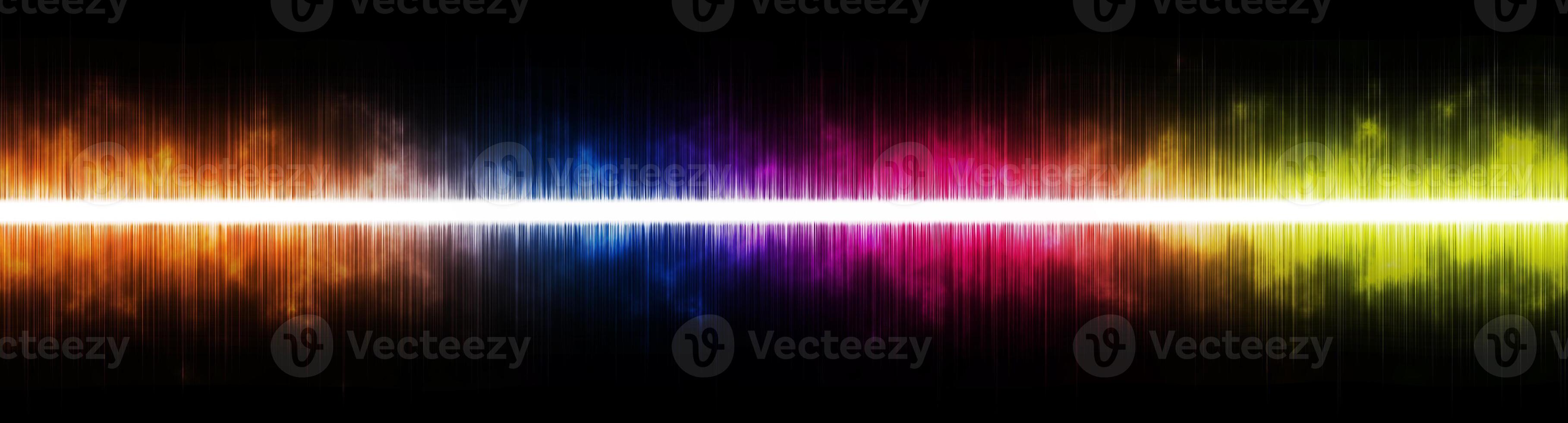 Abstract background. Digital sound with wave colored rainbow. photo