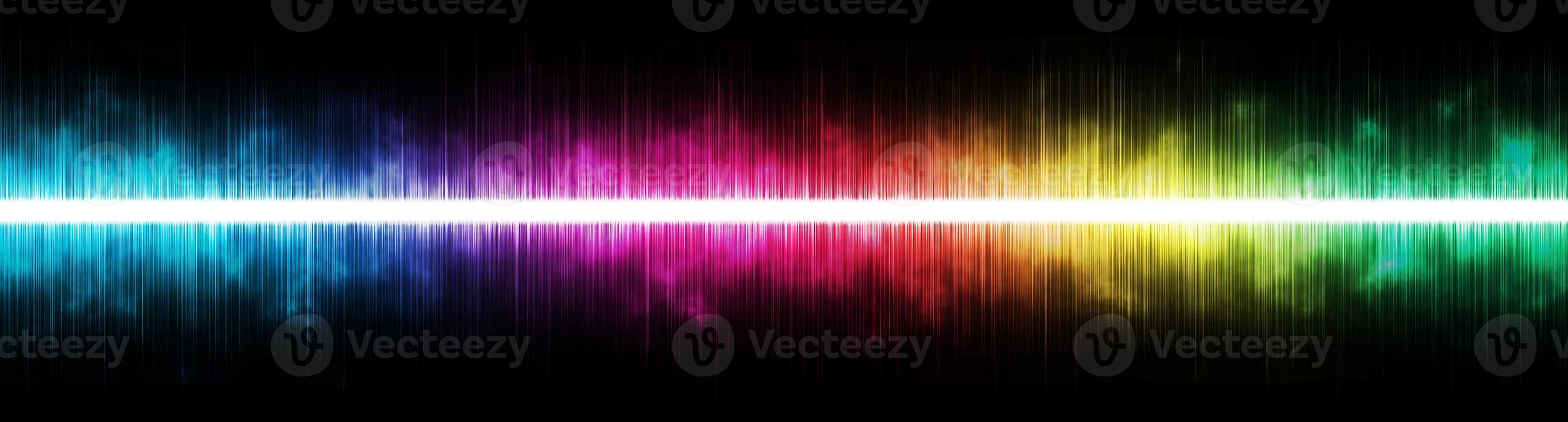 Abstract background. Digital sound with wave colored rainbow. photo