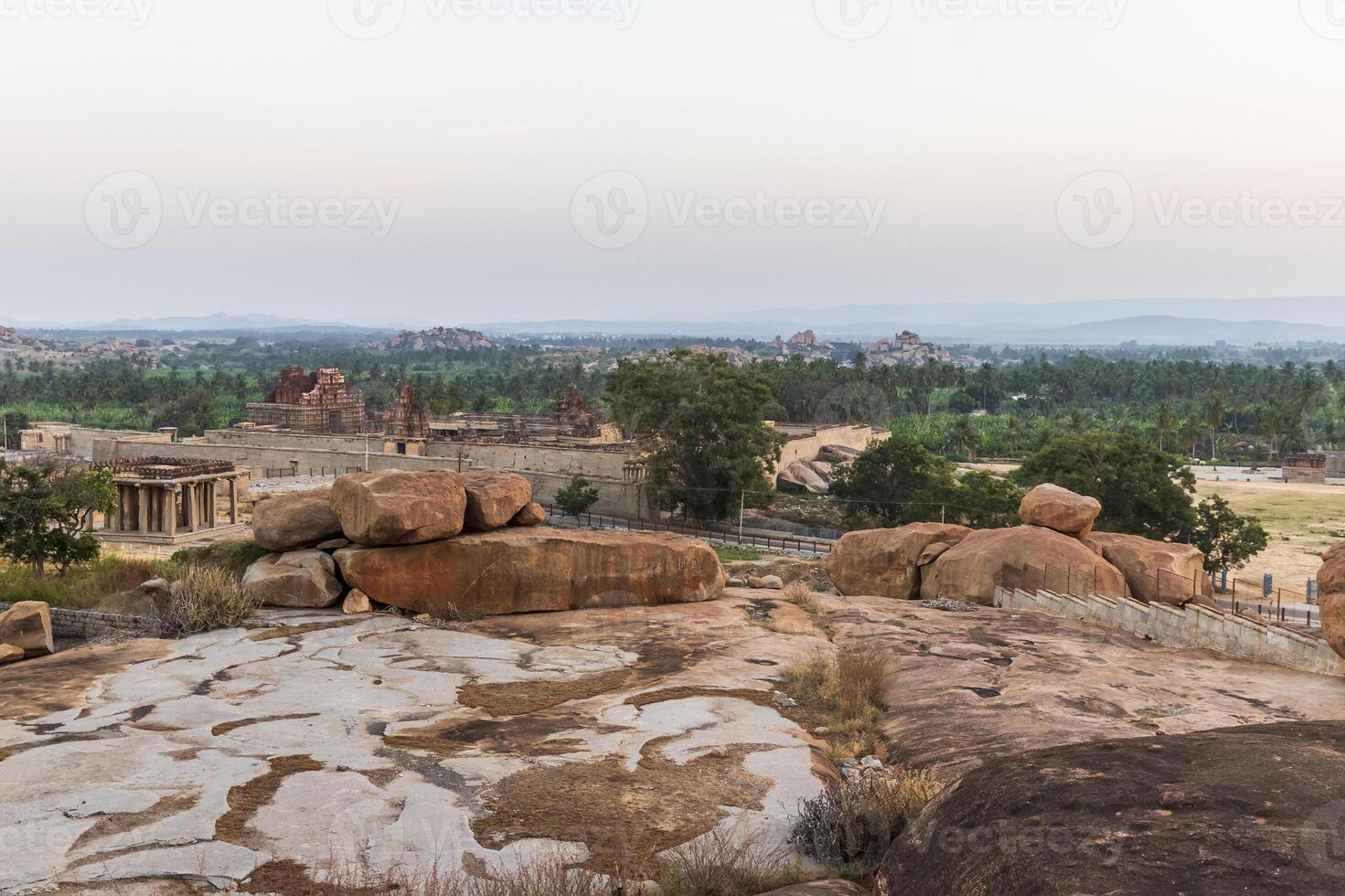 Sunset in Humpi, state Karnataka, India. photo