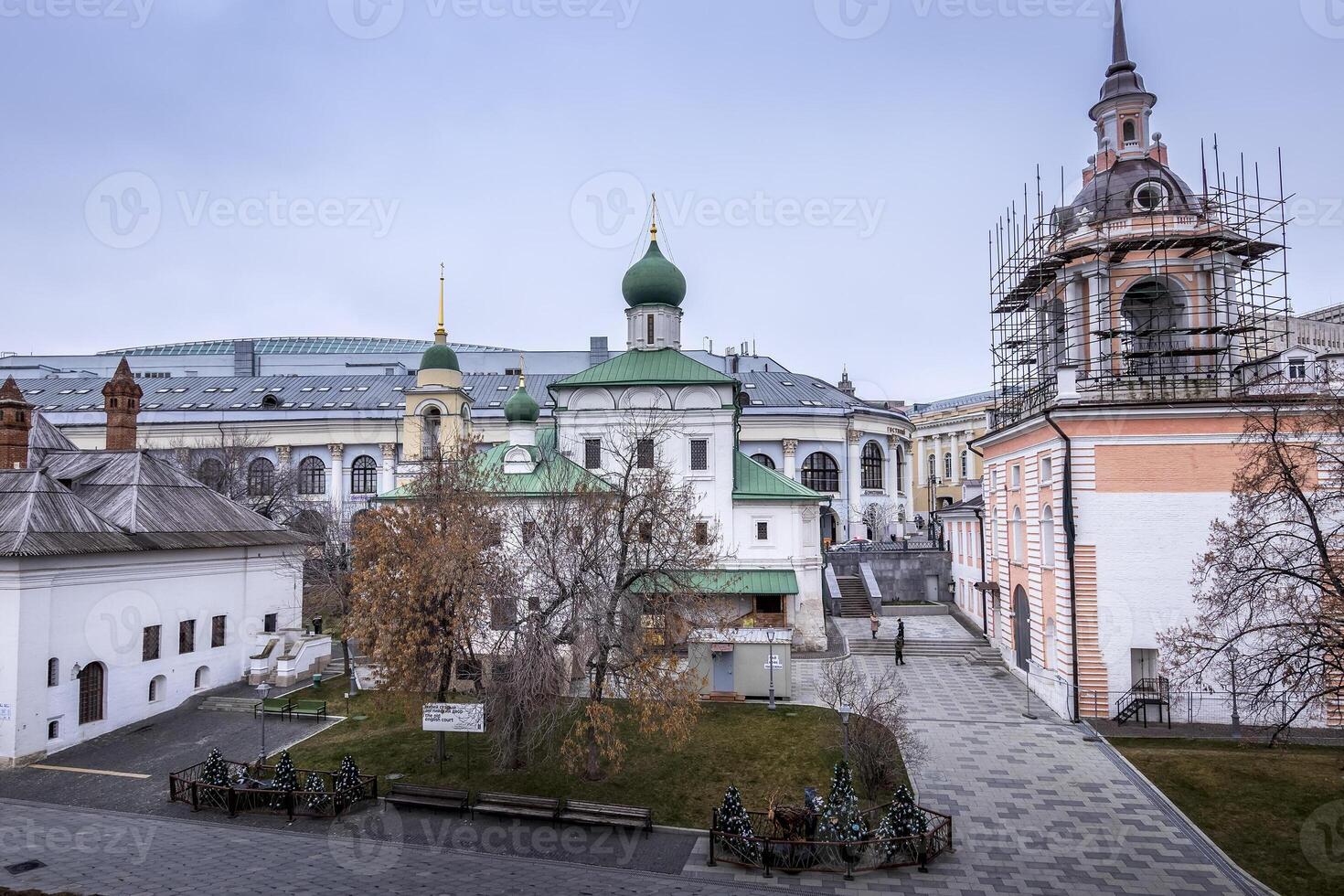 Churches near Zaryadye Park in the center of Moscow near Red Square photo