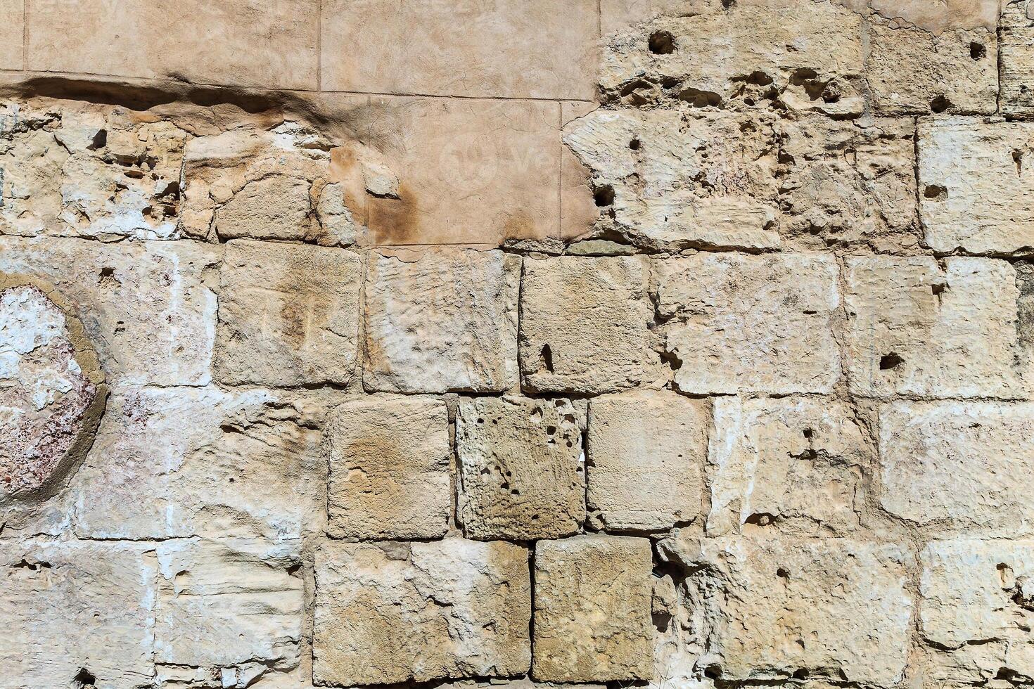 Background of ancient brick wall. photo