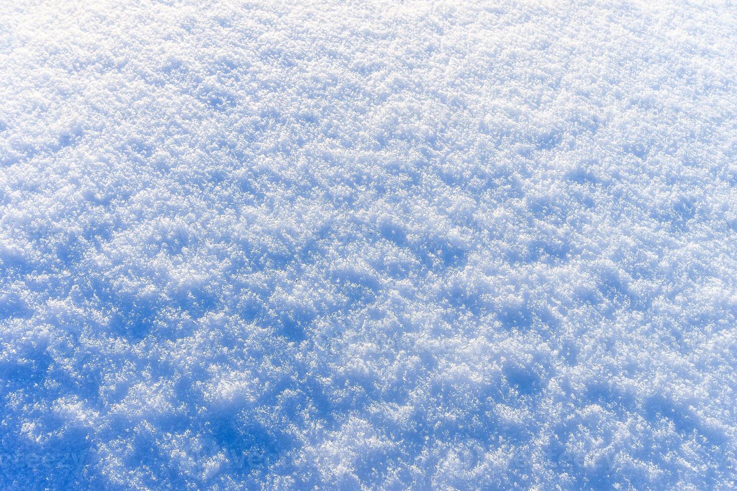 Snow texture at sunny winter day. Abstract background. photo
