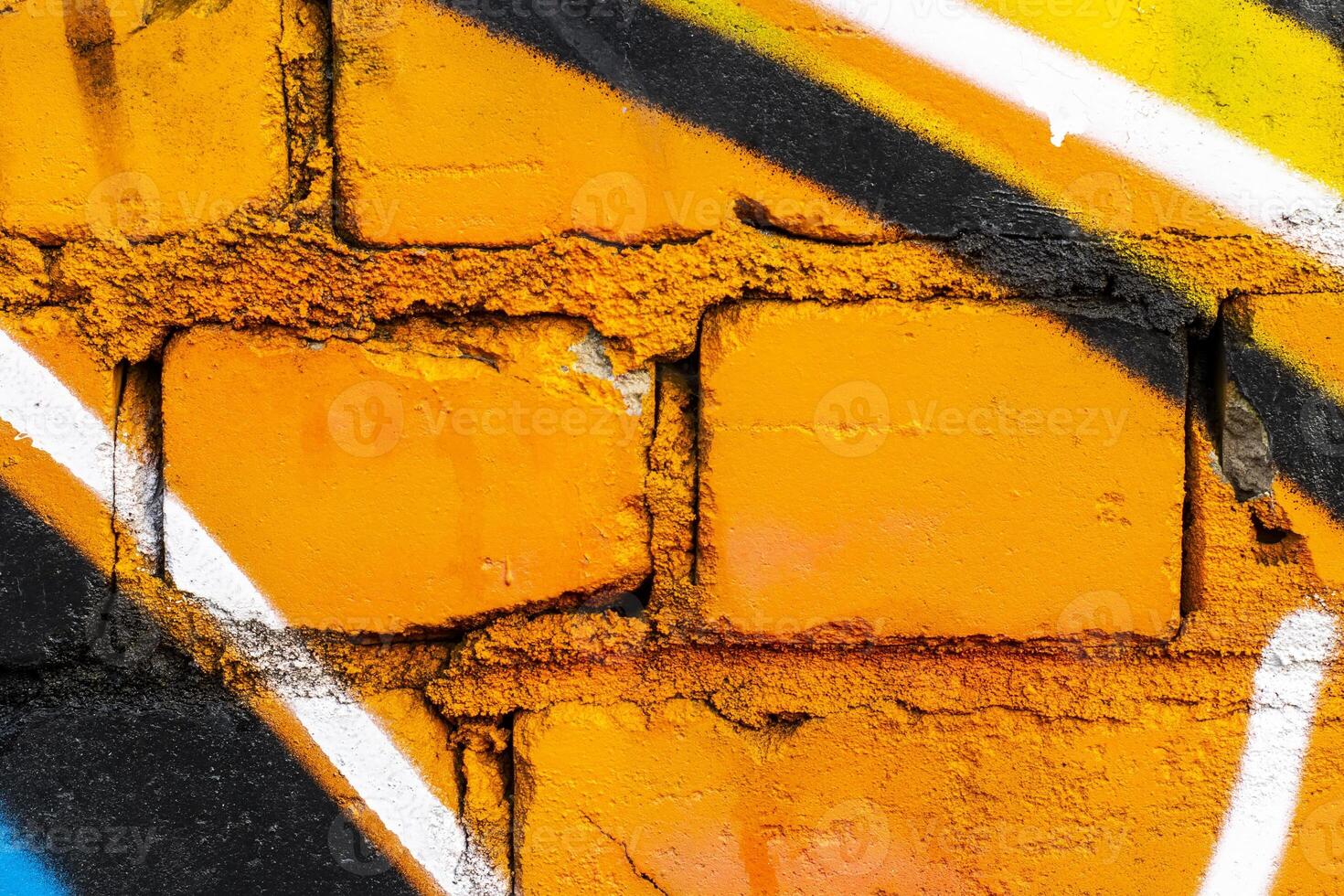 Graffiti painted on a brick wall texture. photo