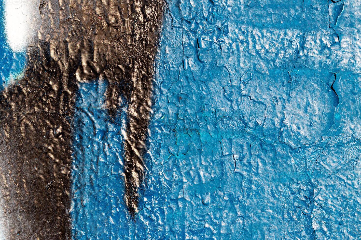Fragment of colored graffiti painted on a wall. Bright abstract background. photo