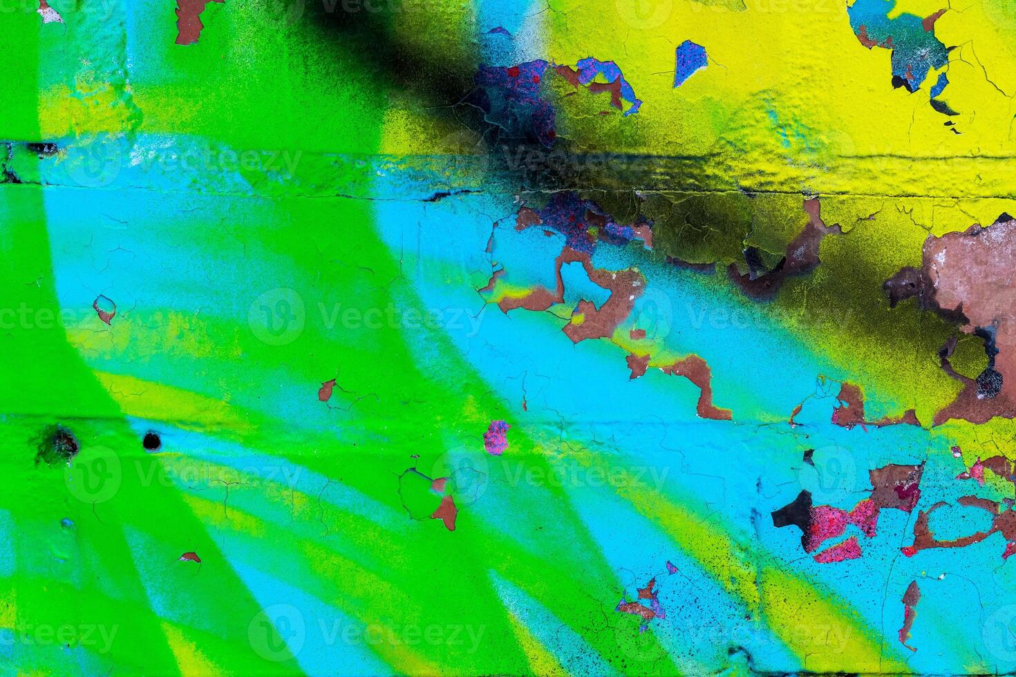 Graffiti painted on a brick wall texture. photo