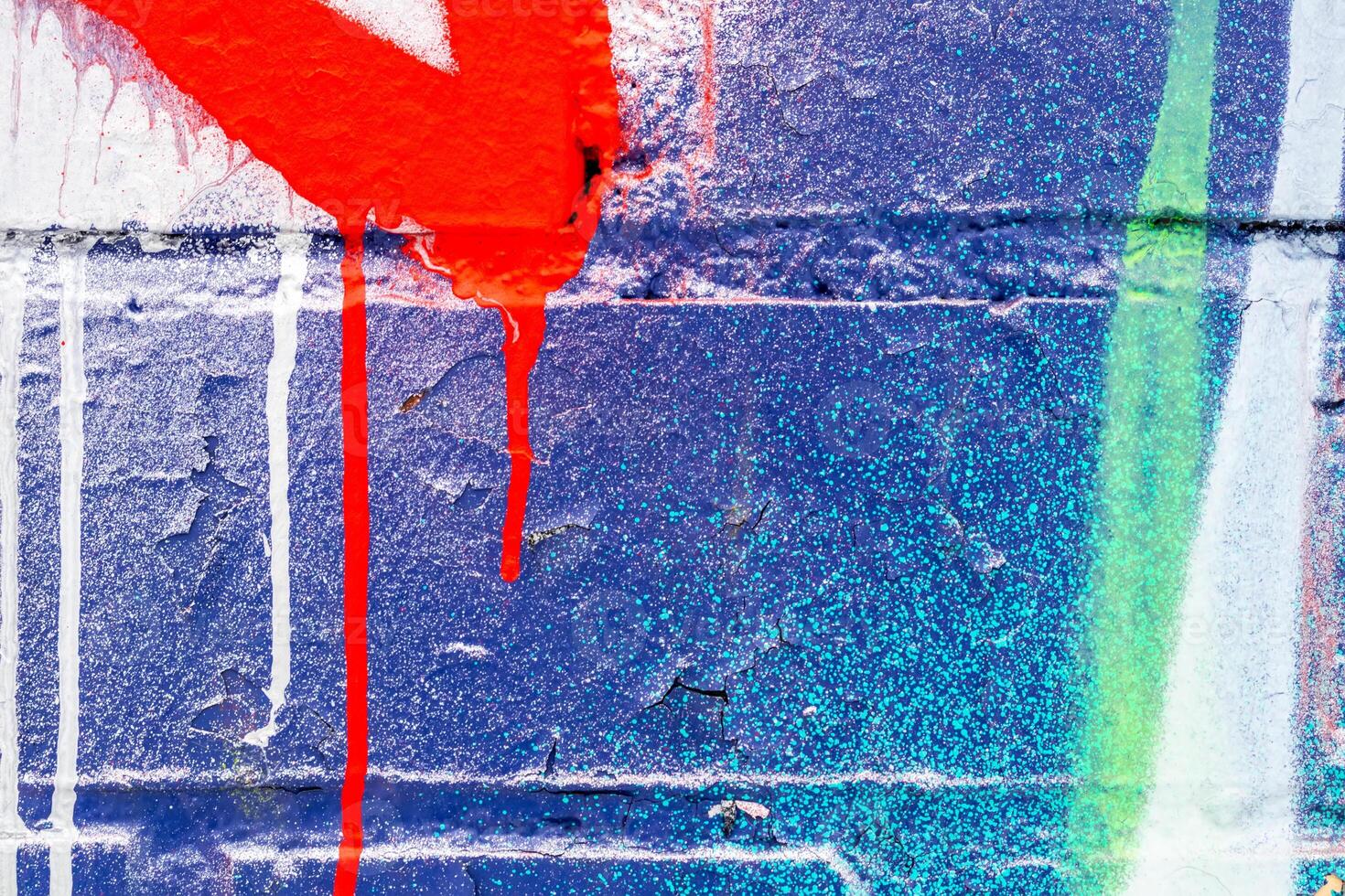 Graffiti painted on a brick wall texture. photo