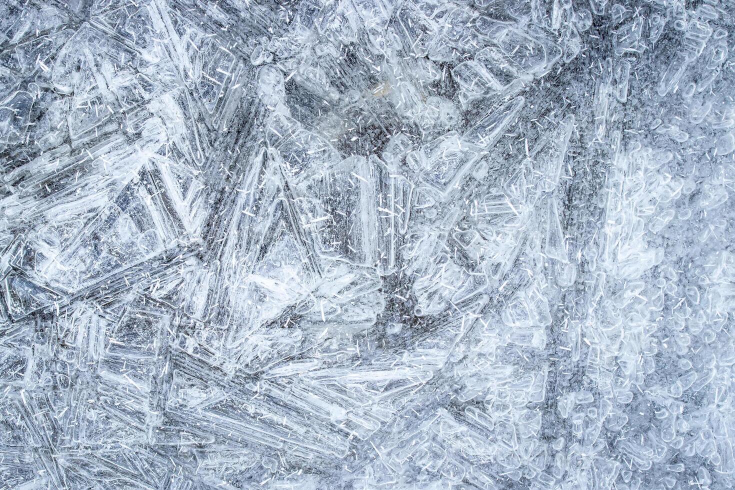 Texture of ice in the winter. Abstract background for design, photographed closeup. photo