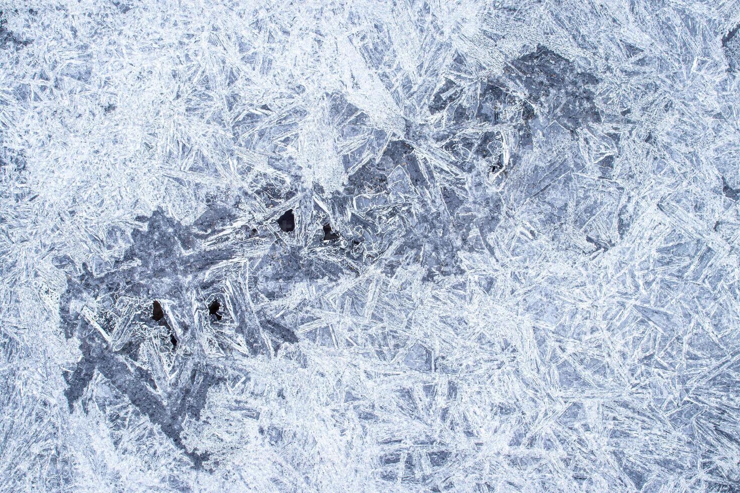 Texture of ice in the winter. Abstract background for design, photographed closeup. photo