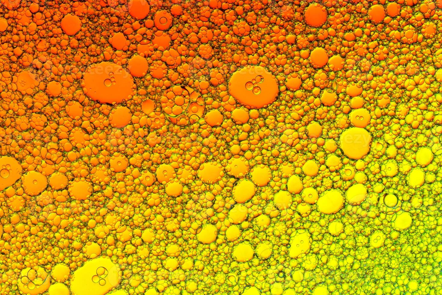 Colorful drops of oil on the water. photo