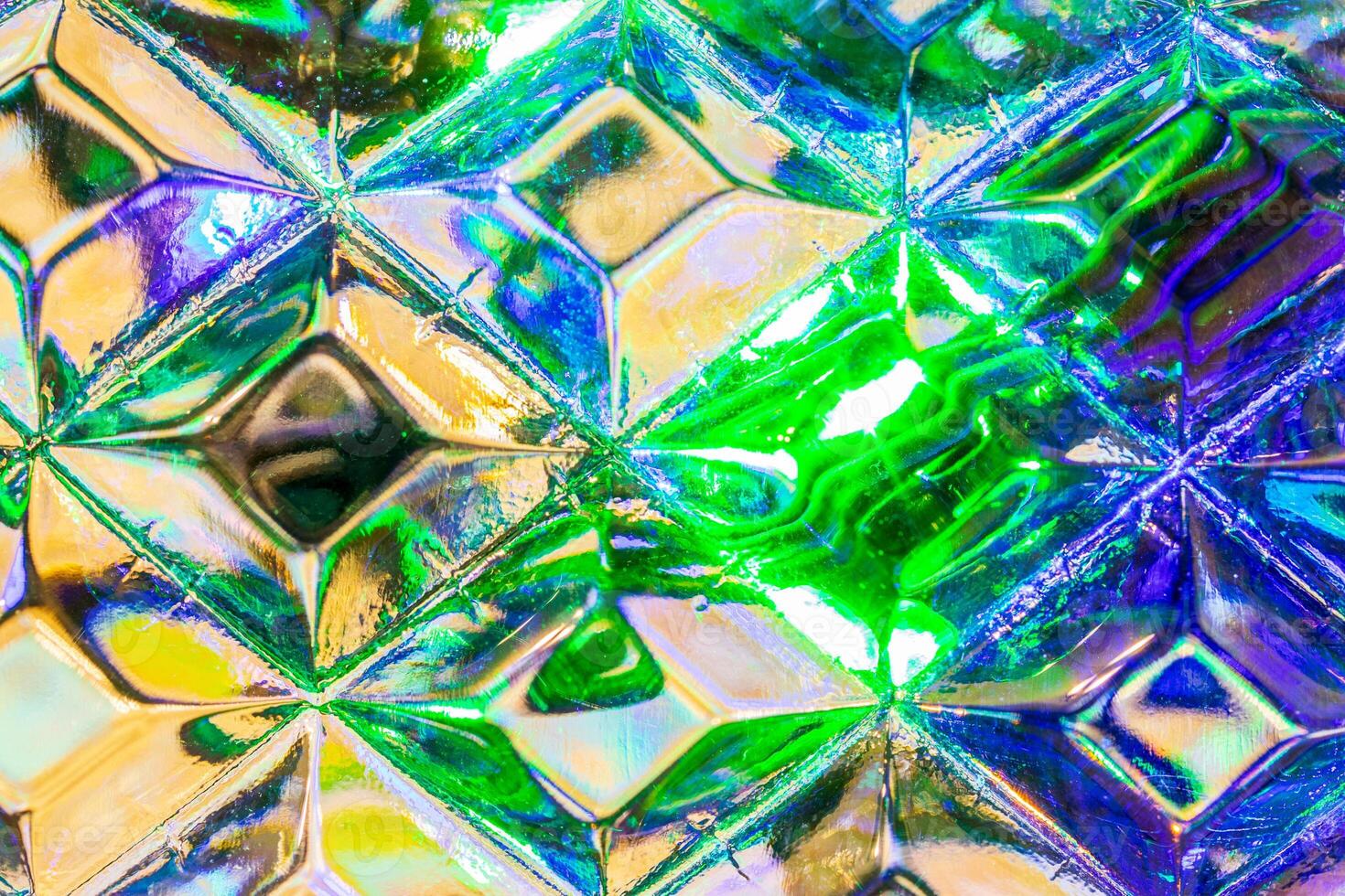 Lights reflected in the crystal background. photo