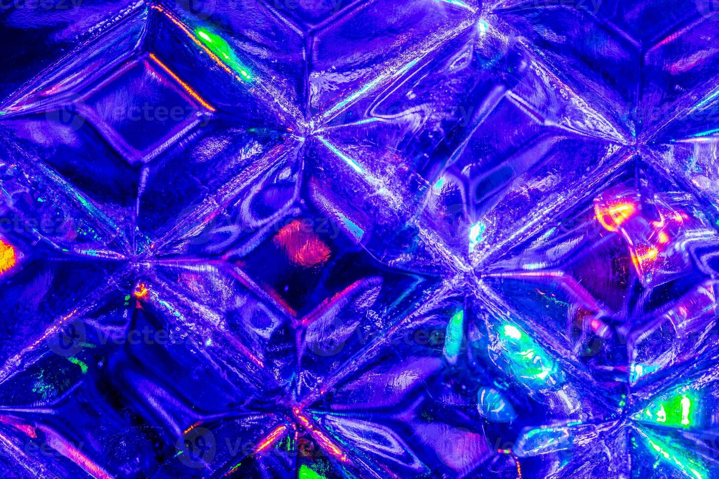 Lights reflected in the crystal background. photo