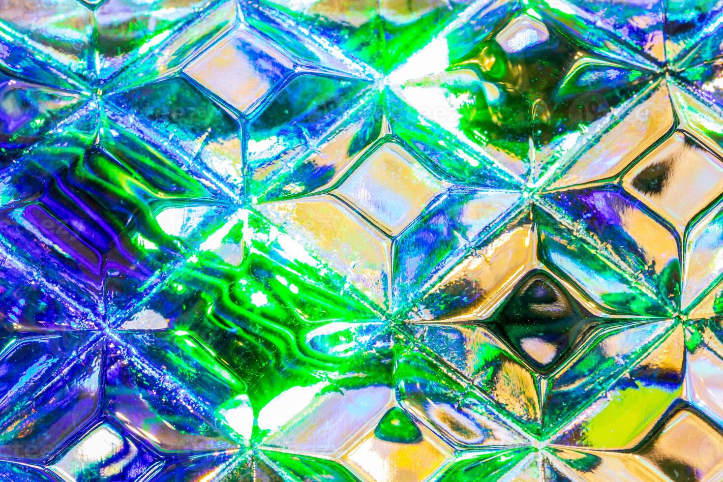 Lights reflected in the crystal background. photo