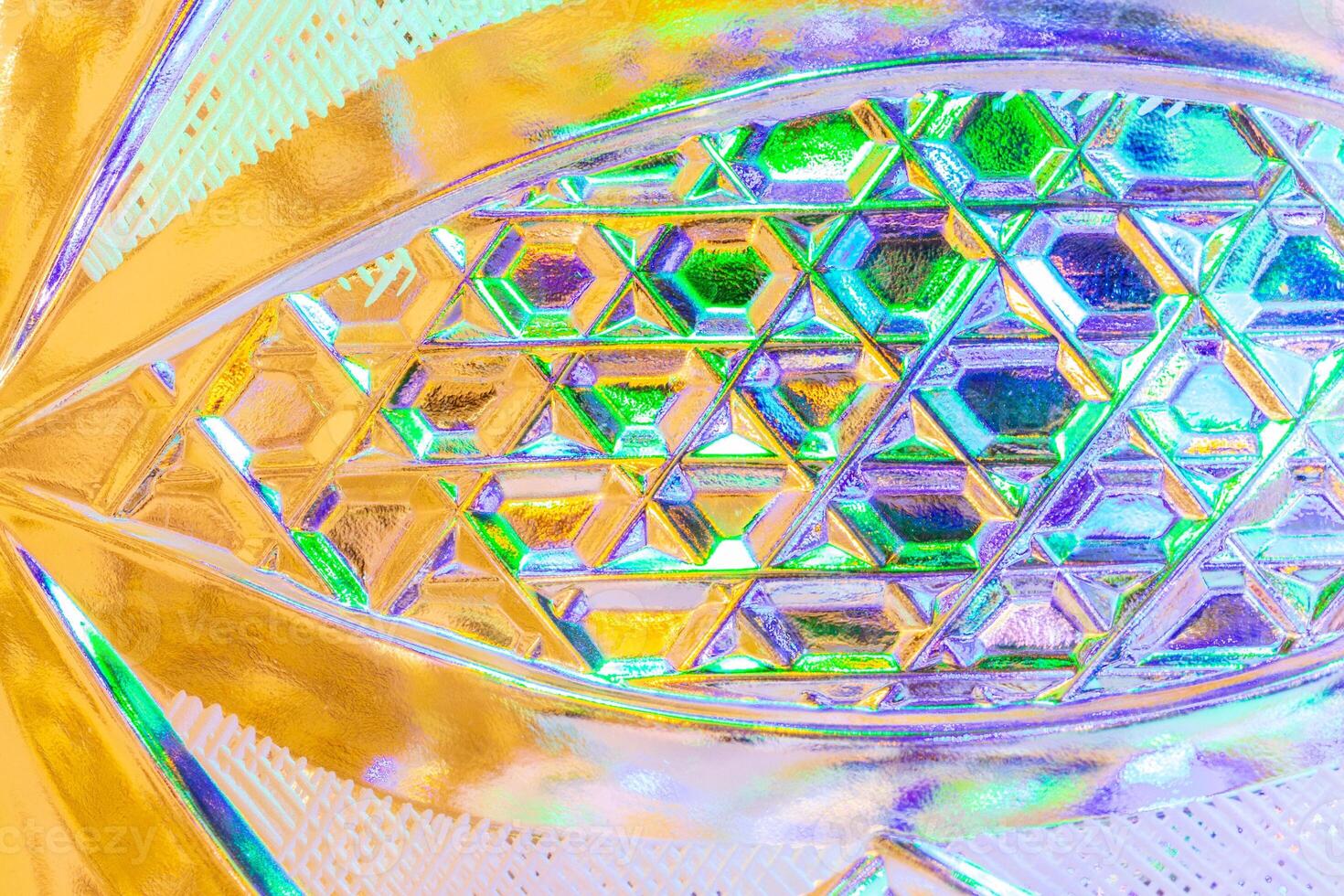 Lights reflected in the crystal background. photo