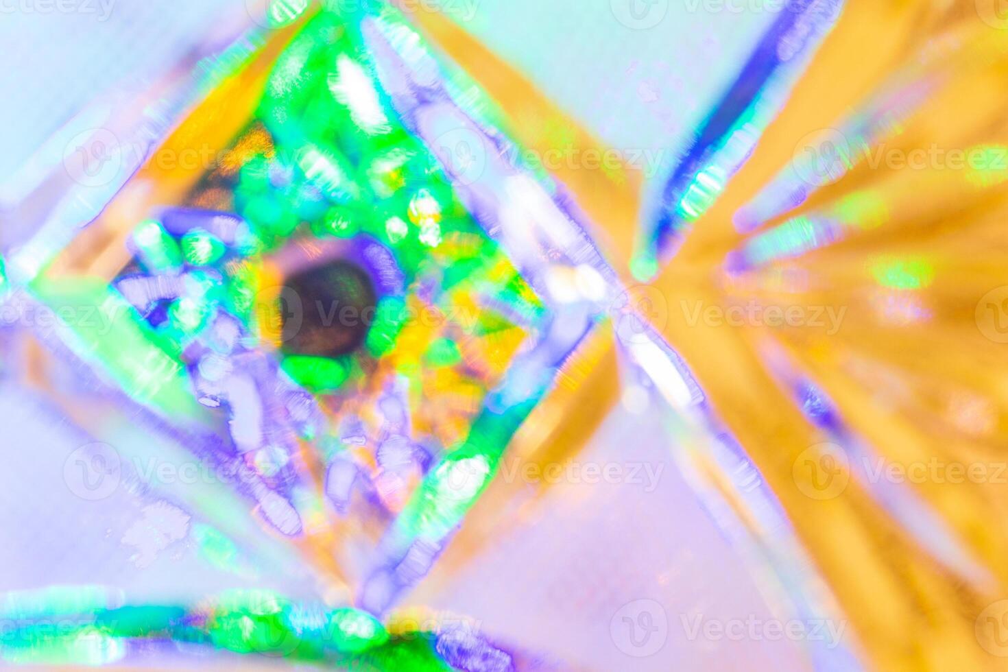 Lights reflected in the crystal background. photo