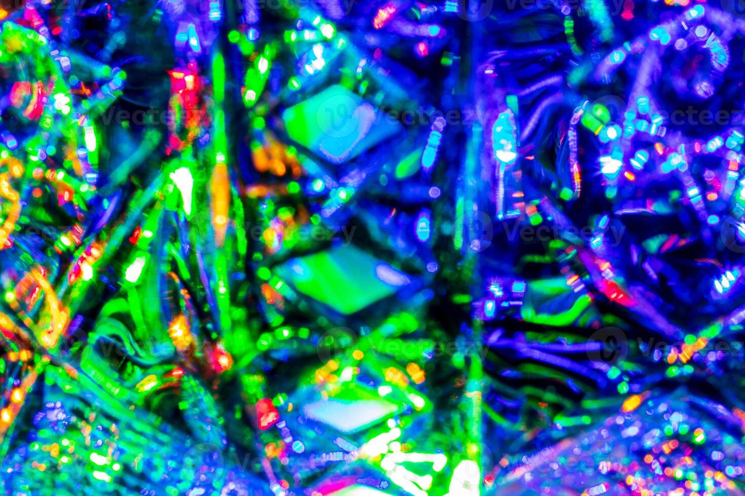 Lights reflected in the crystal background. photo
