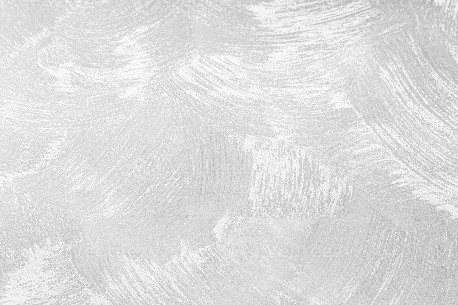 Texture of white decorative plaster or concrete. Abstract background for design. Banner with copy space. photo