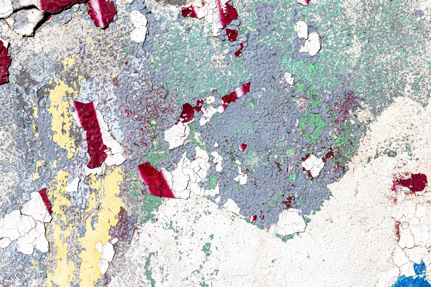 Fragment of colored graffiti painted on a wall. Bright abstract background. photo