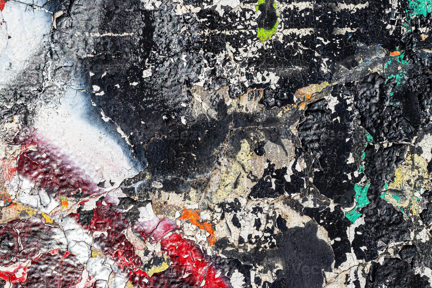 Fragment of colored graffiti painted on a wall. Bright abstract background. photo