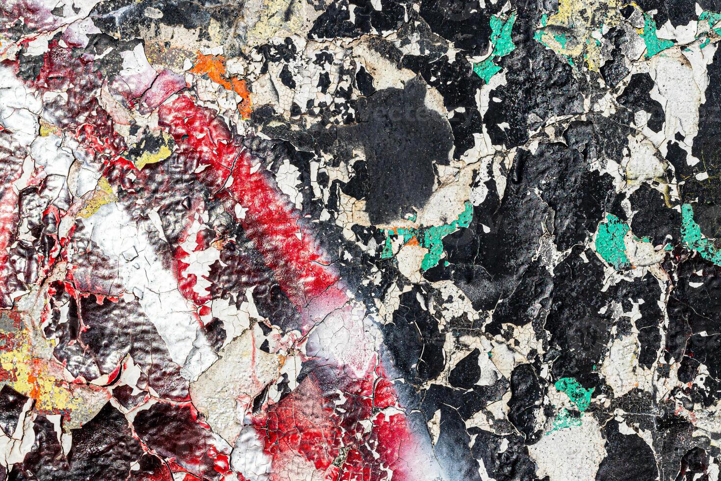 Fragment of colored graffiti painted on a wall. Bright abstract background. photo