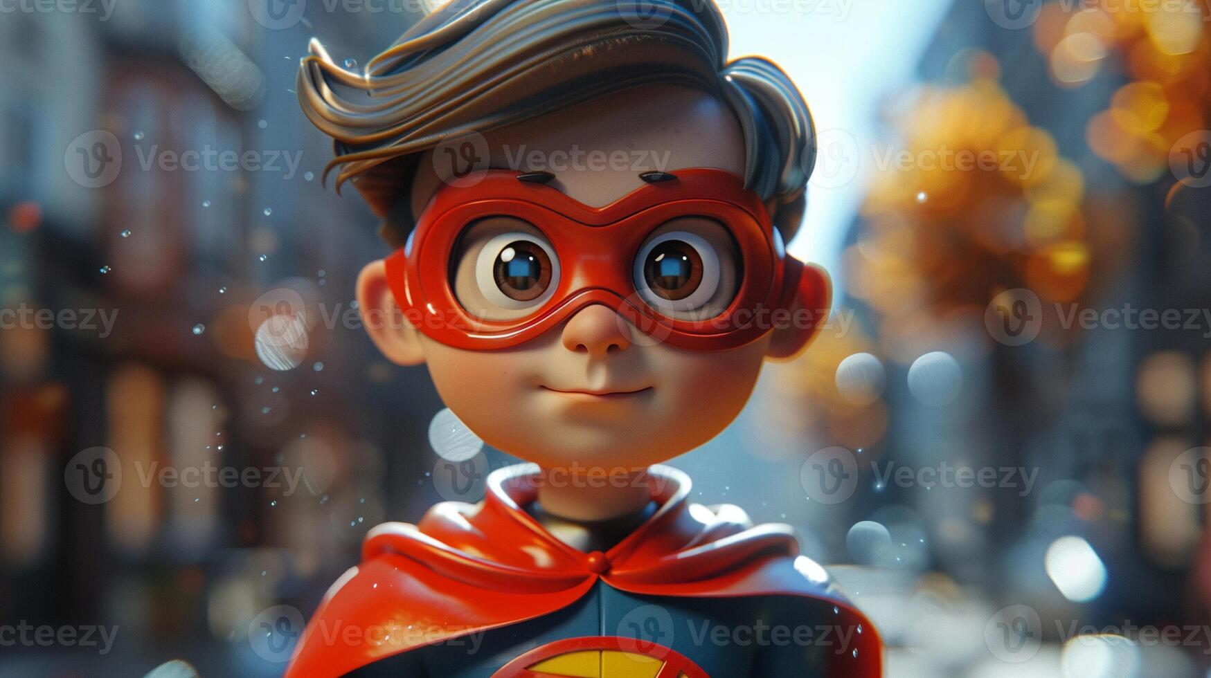 A 3D character illustration for a superhero story. photo
