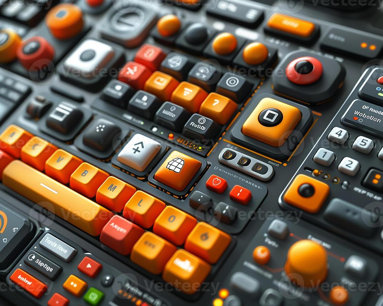 A 3D icon set for a tech application photo