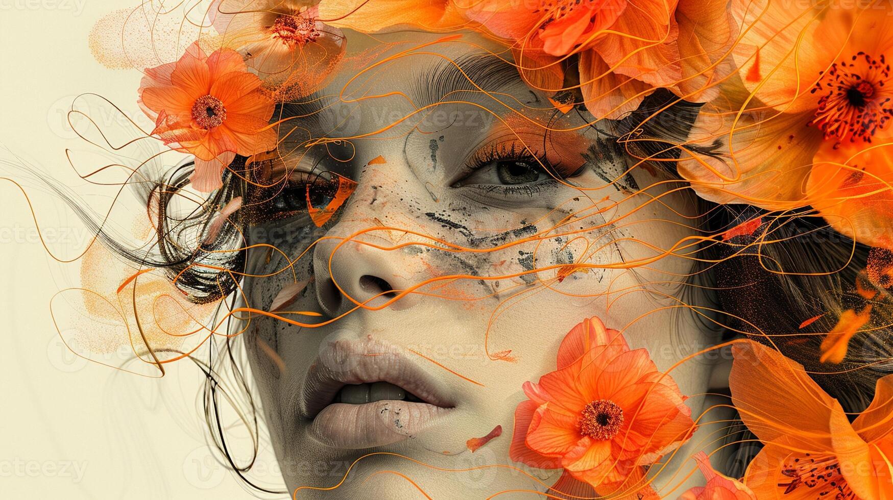 A collage of artistic photography with creative and abstract designs. photo