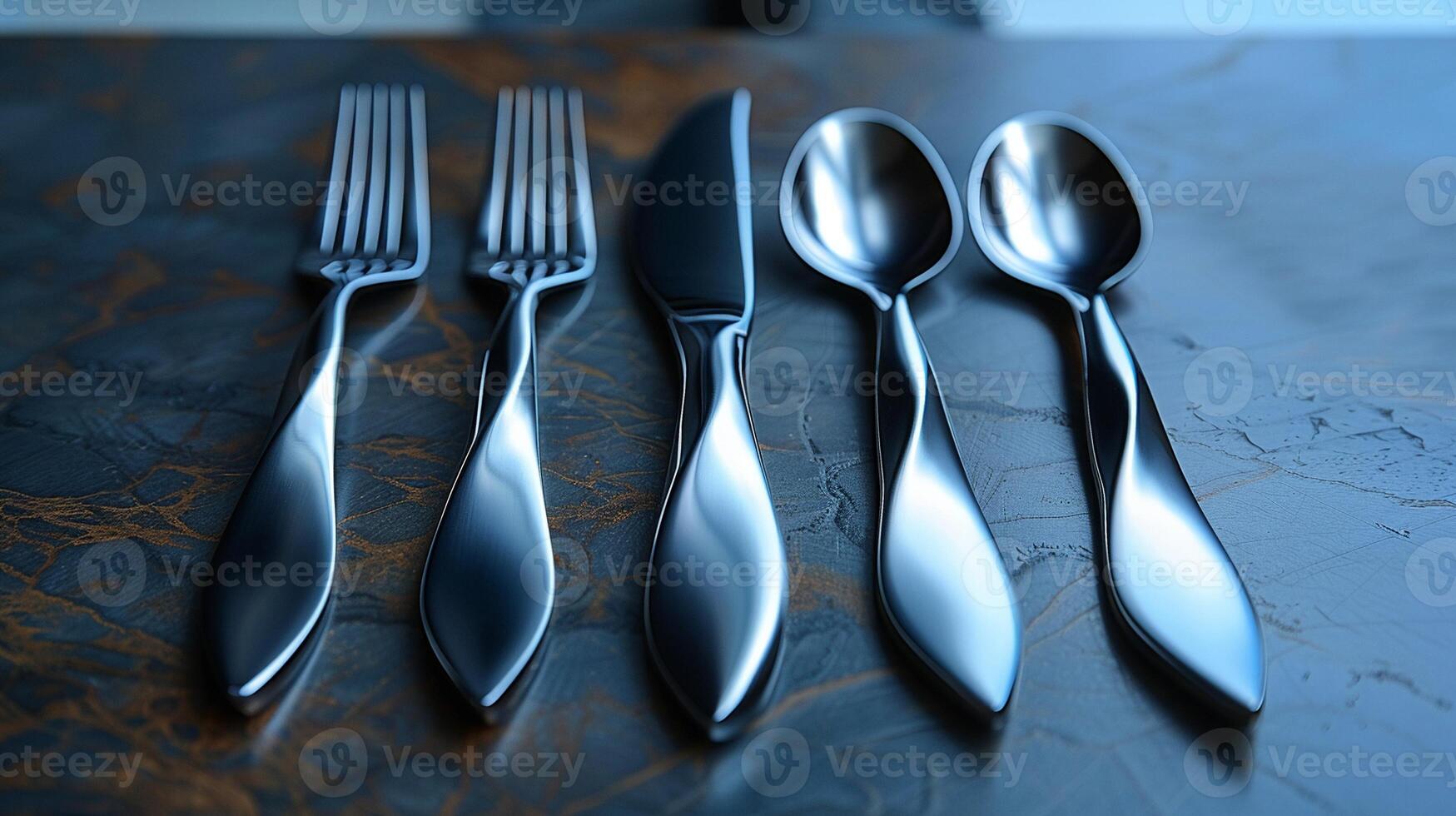 A cutlery set with a unique photo