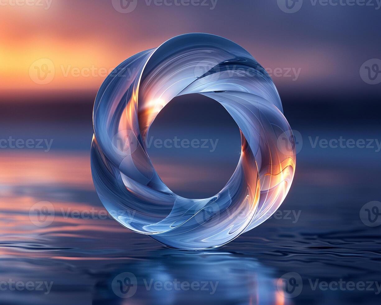 A glass logo design for a tech company modern and stylish photo