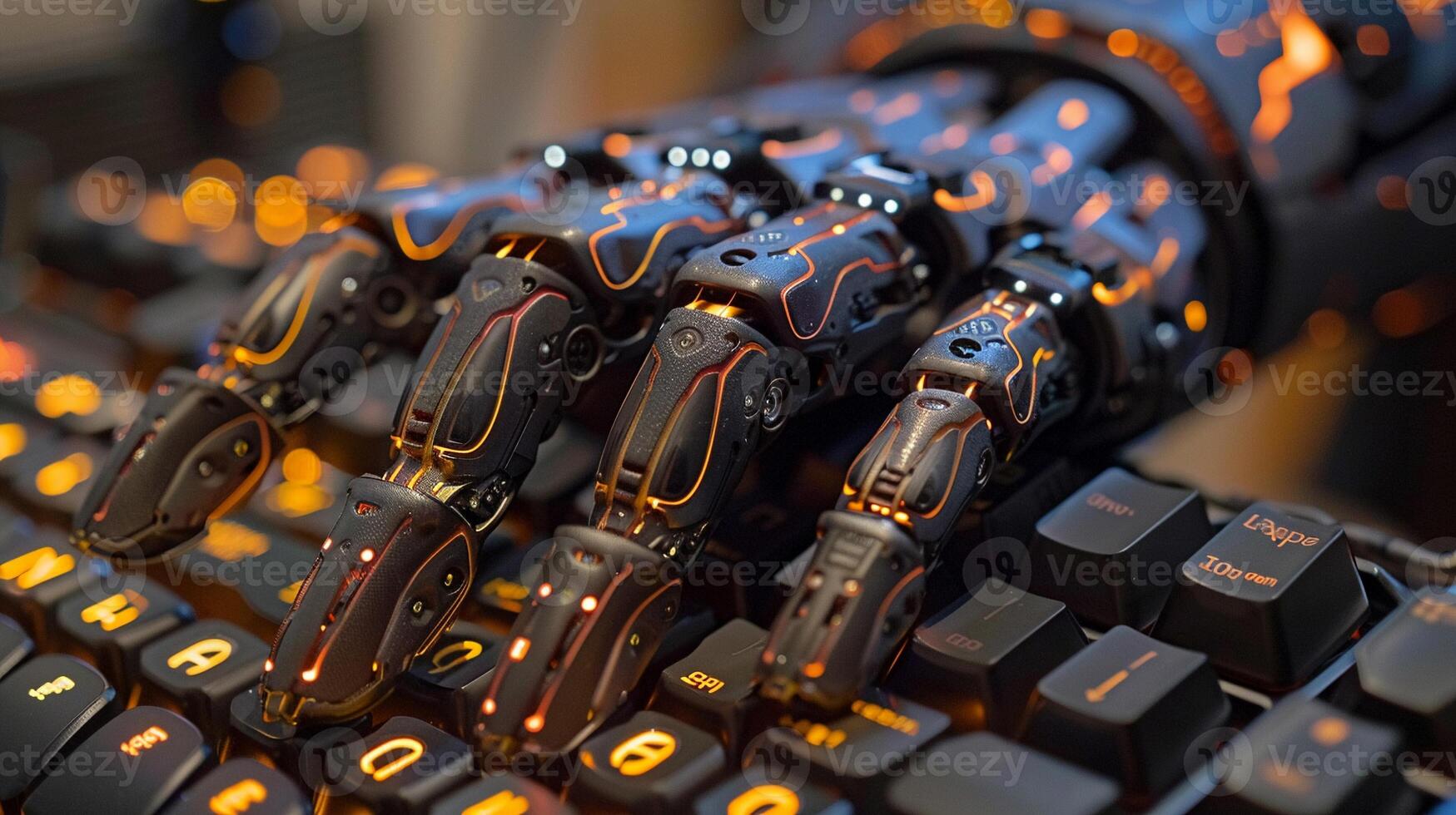 A person using assistive technology at work inclusive environment photo
