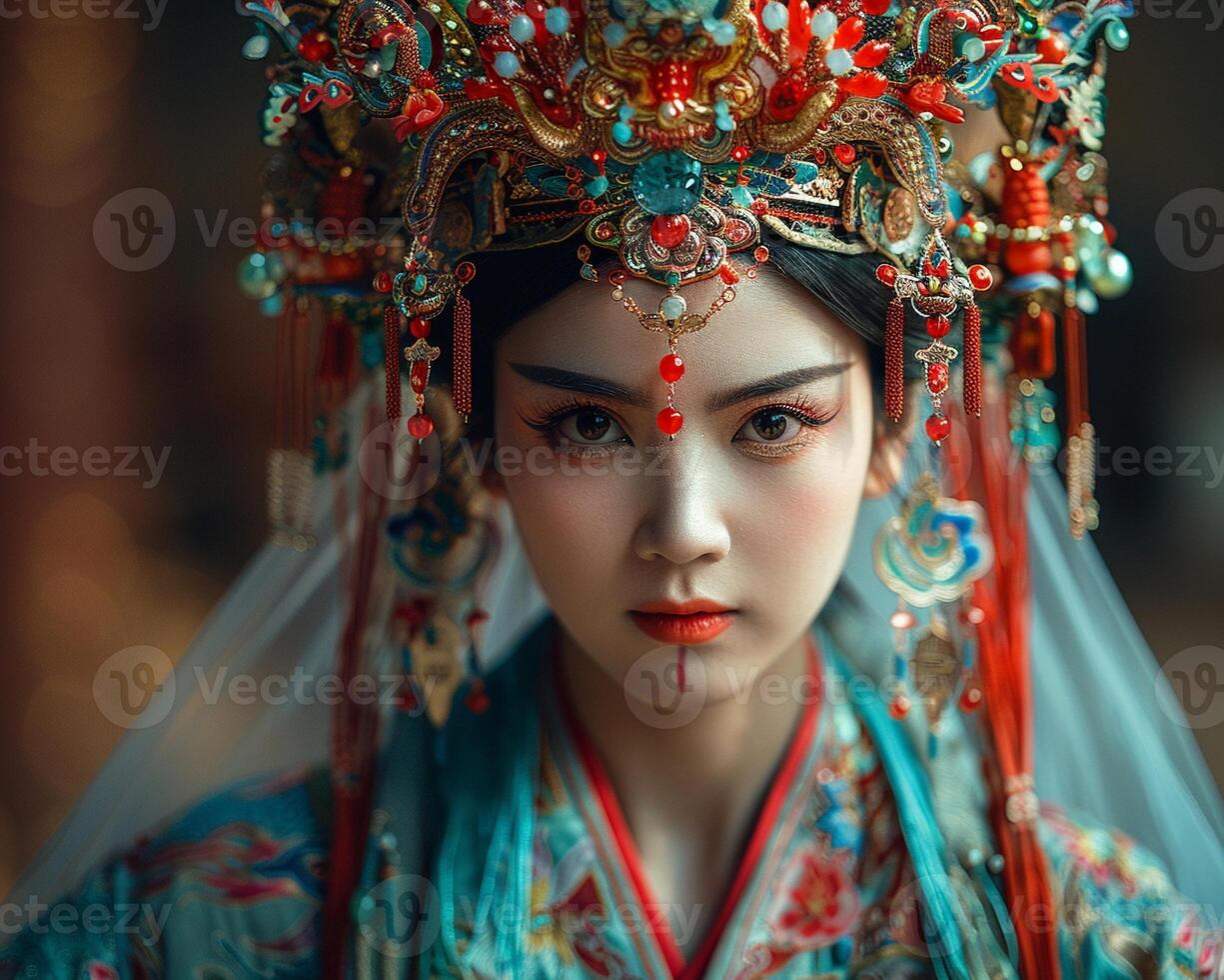 A traditional Chinese opera performance. photo