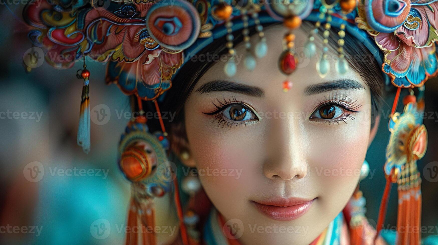 A traditional Chinese opera performance. photo