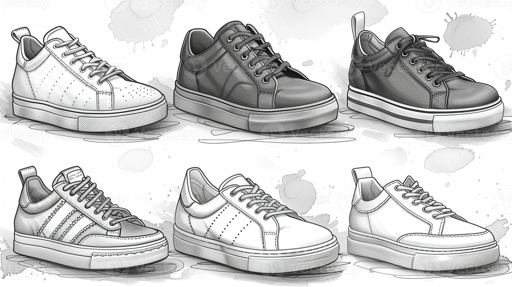 An outline illustration of different types of trees. photo