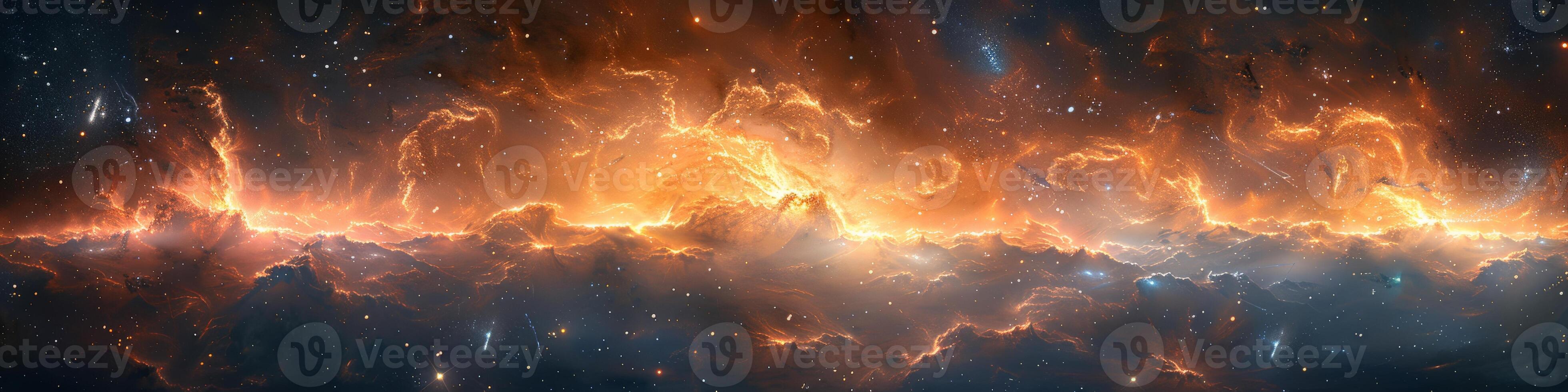 A breathtaking view of a galaxy against the backdrop of the night sky photo