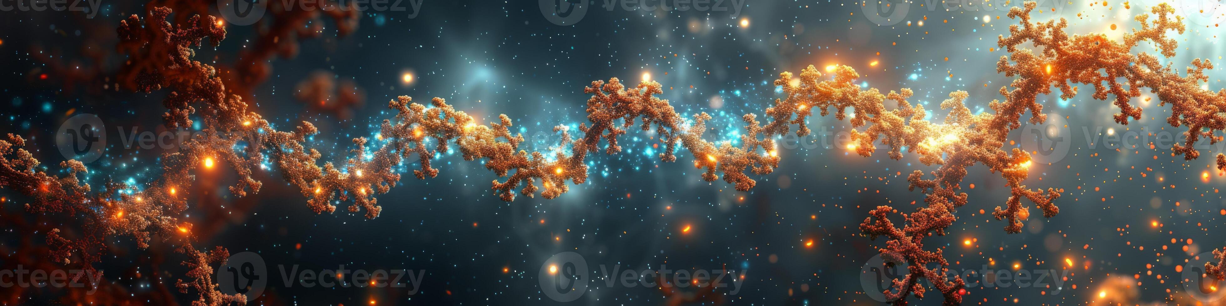 Computer generated image of a galaxy full of twinkling stars in vast space photo