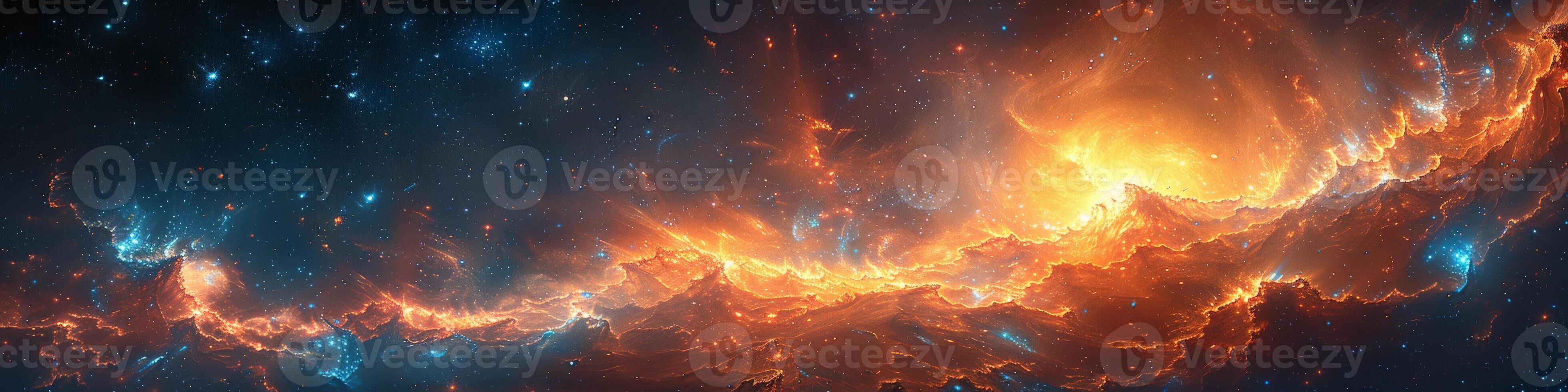 The image resembles a galaxy filled with numerous stars photo