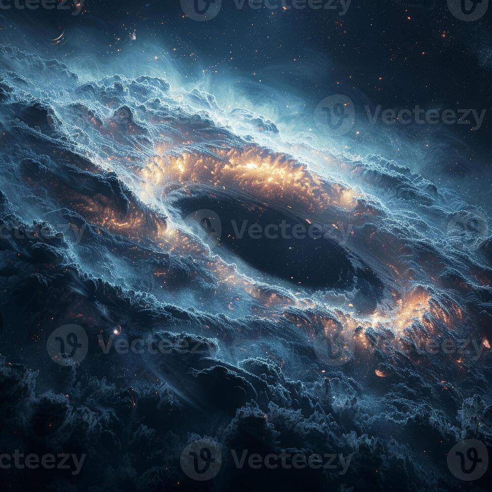 It is a galaxy that displays a notable void or cavity at its center photo