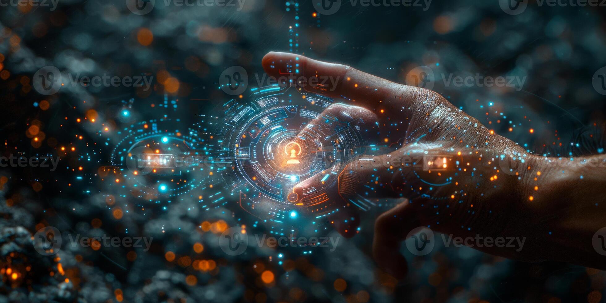 A close up of a person s hand interacting with a digital touch screen photo