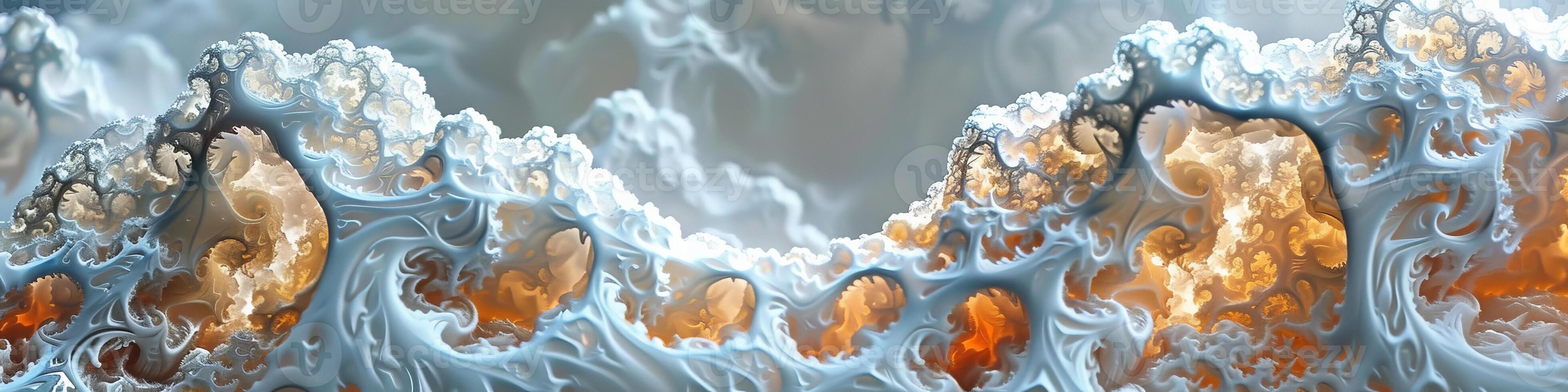 Computer generated image showing swirling clouds in an artistic style photo