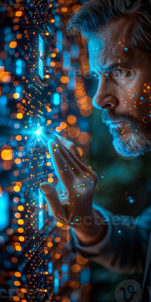 Futuristic Technology Interaction With Holographic Interface for Advanced Communication photo