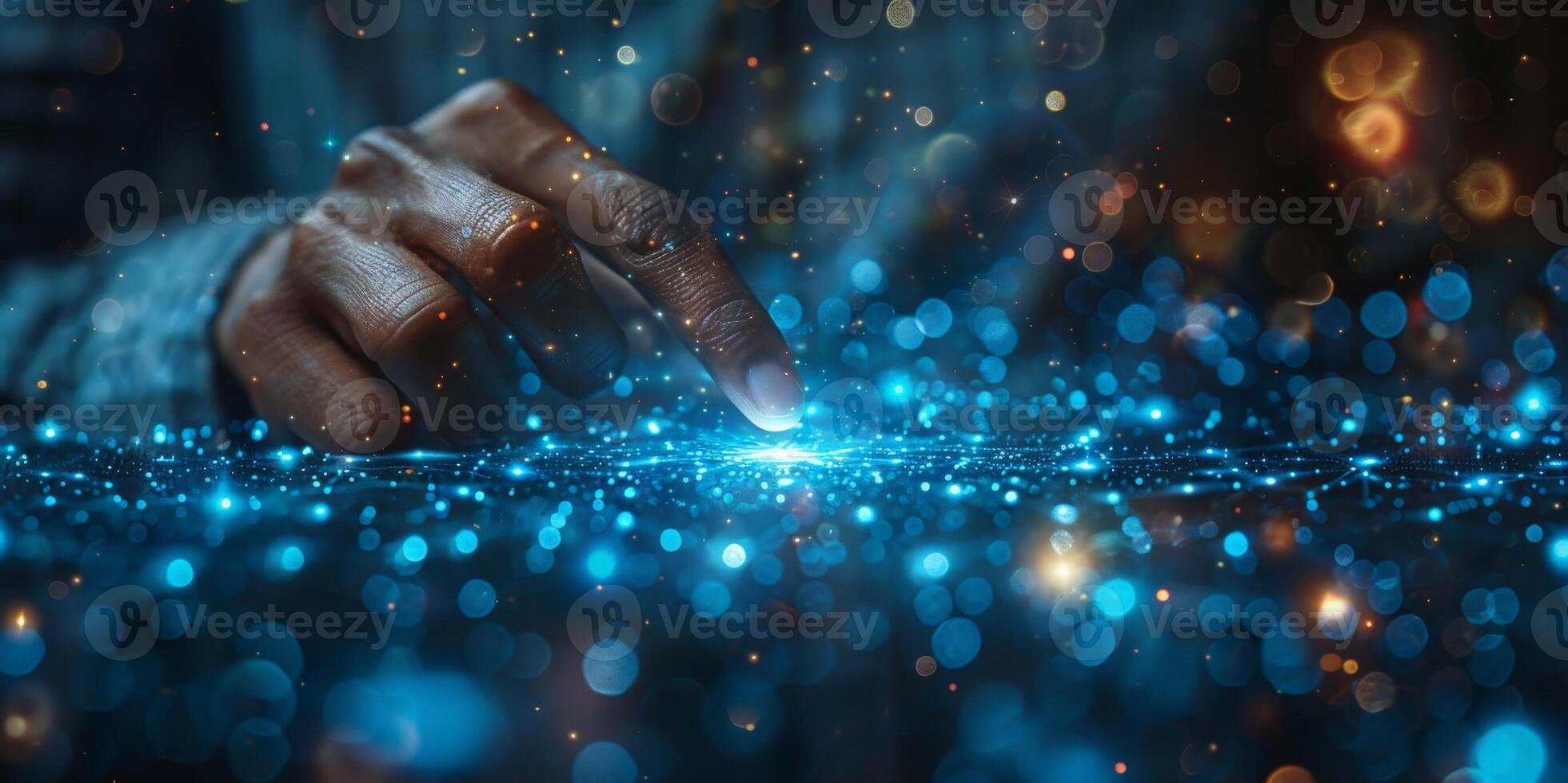 A person is using their finger to interact with a screen photo