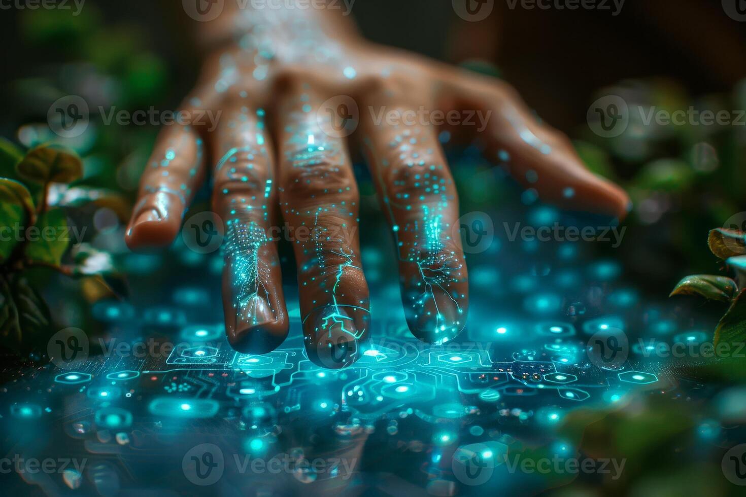 Closeup of hand on keyboard demonstrating fluid adaptation gesture photo