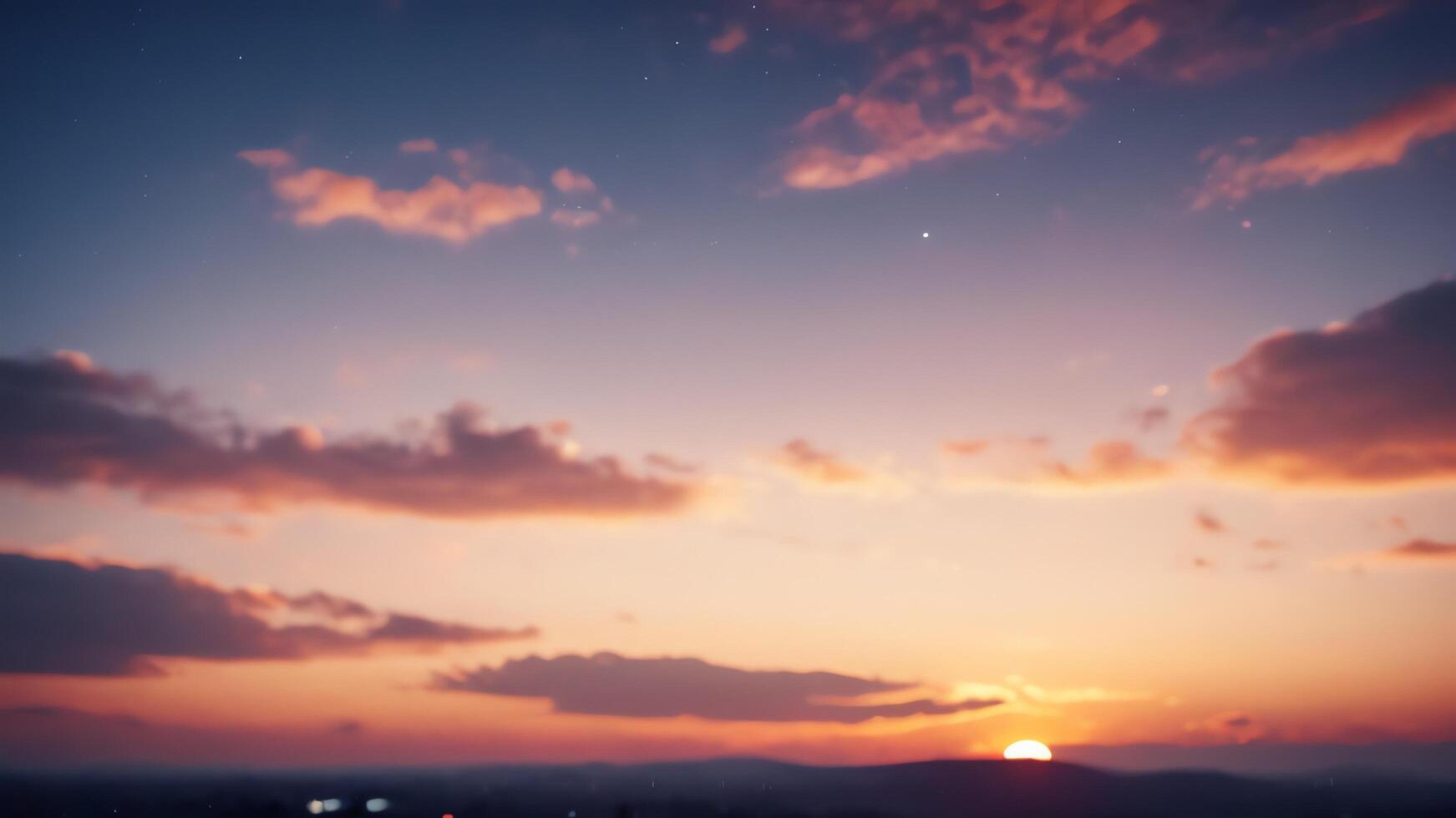 a beautiful sunset with clouds in the sky photo