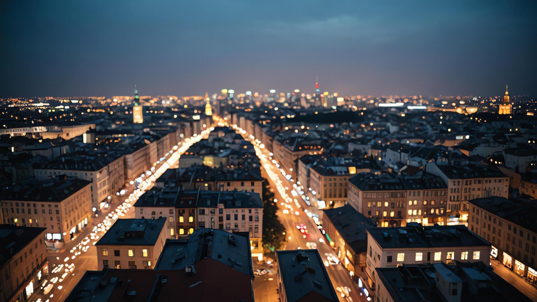 urban highway, city atmosphere, busy city, skyscrapers background photo