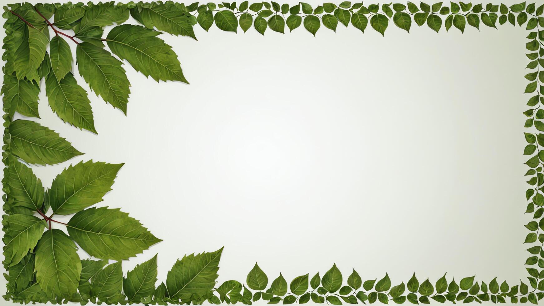 green leaves frame photo